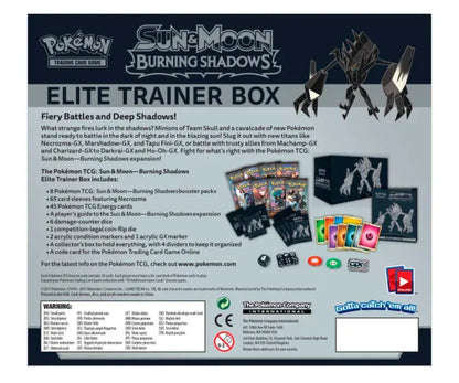 Sun & Moon: Burning Shadows - Elite Trainer Box - Emmett's ToyStop