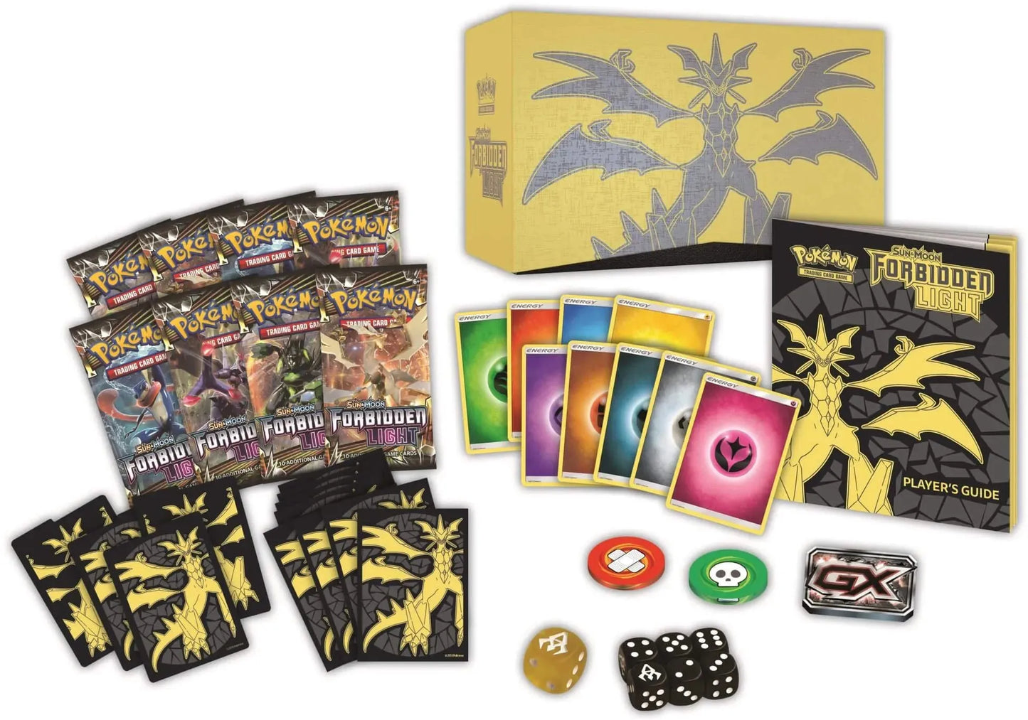 Sun & Moon: Forbidden Light - Elite Trainer Box (Ripped Plastic) - Emmett's ToyStop