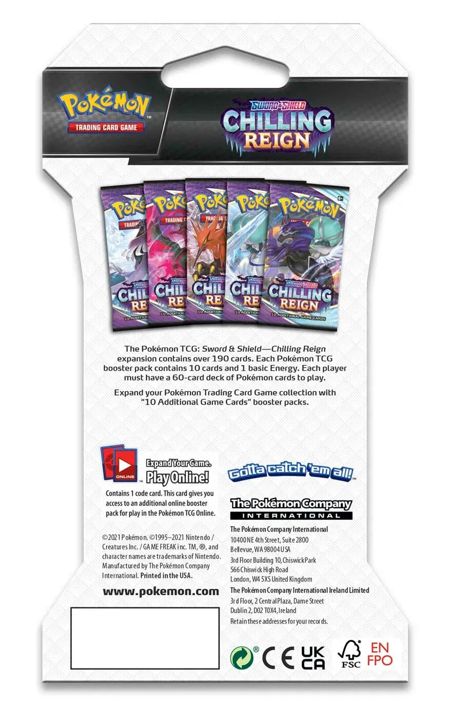 Sword & Shield: Chilling Reign - Sleeved Booster Pack - Emmett's ToyStop