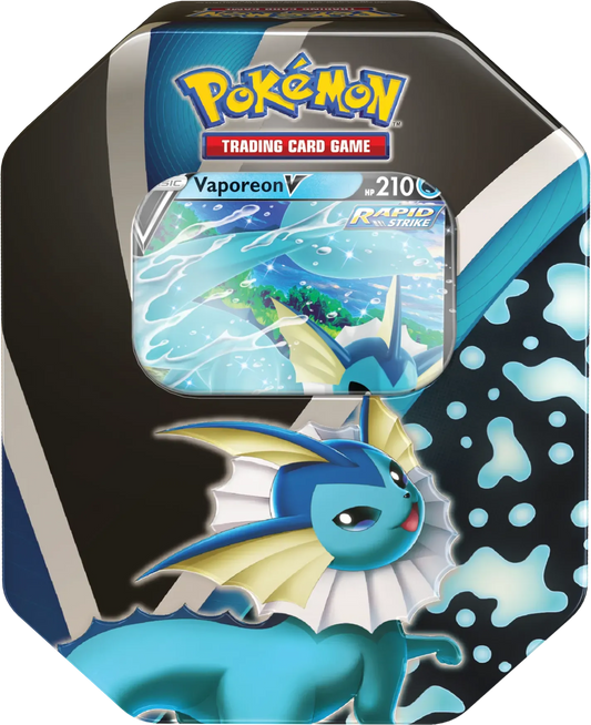 Sword & Shield: Evolving Skies - Eevee Evolutions Tin (Vaporeon V) - Emmett's ToyStop