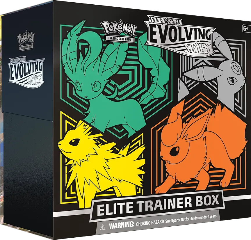 Sword & Shield: Evolving Skies - Elite Trainer Box (Flareon/Jolteon/Umbreon/Leafeon) - Emmett's ToyStop