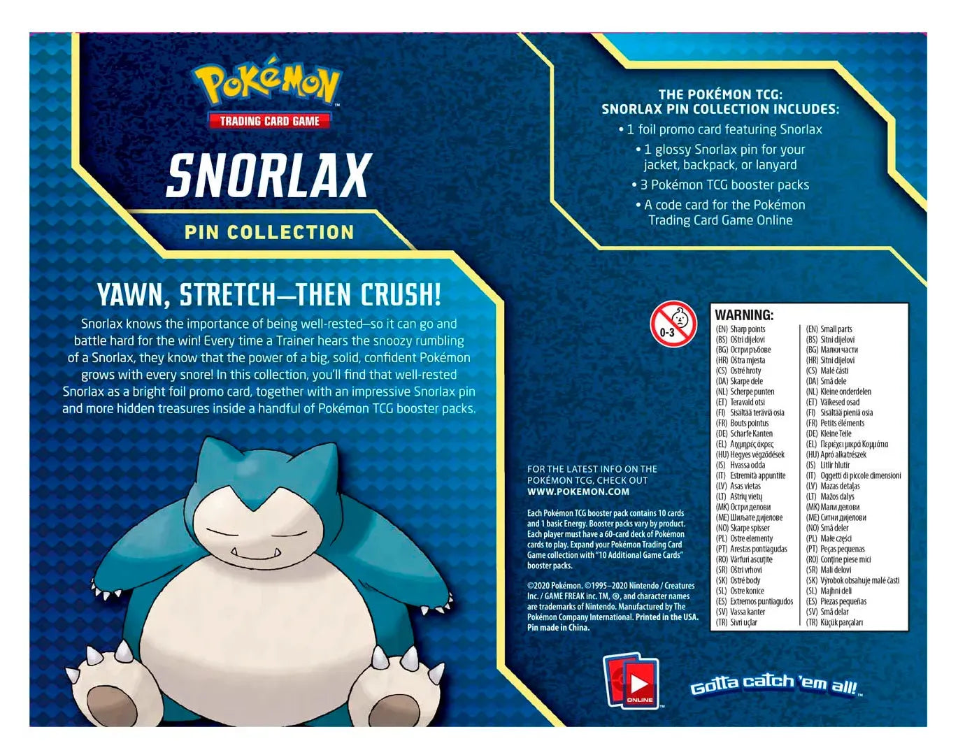 Sword & Shield - Pin Collection (Snorlax) - Emmett's ToyStop