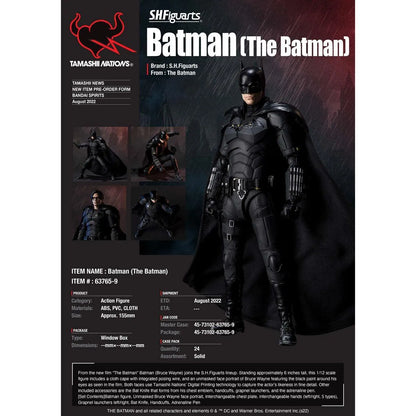 Tamashii Nations - The Batman - Bandai Spirits S.H.Figuarts Action Figure - Emmett's ToyStop