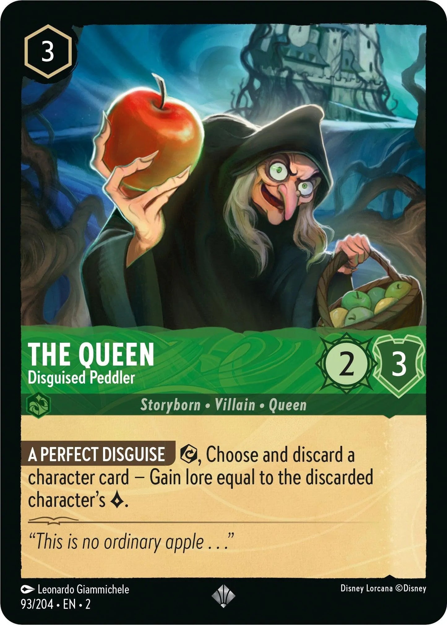 The Queen - Disguised Peddler (93/204) [Rise of the Floodborn] - Emmett's ToyStop