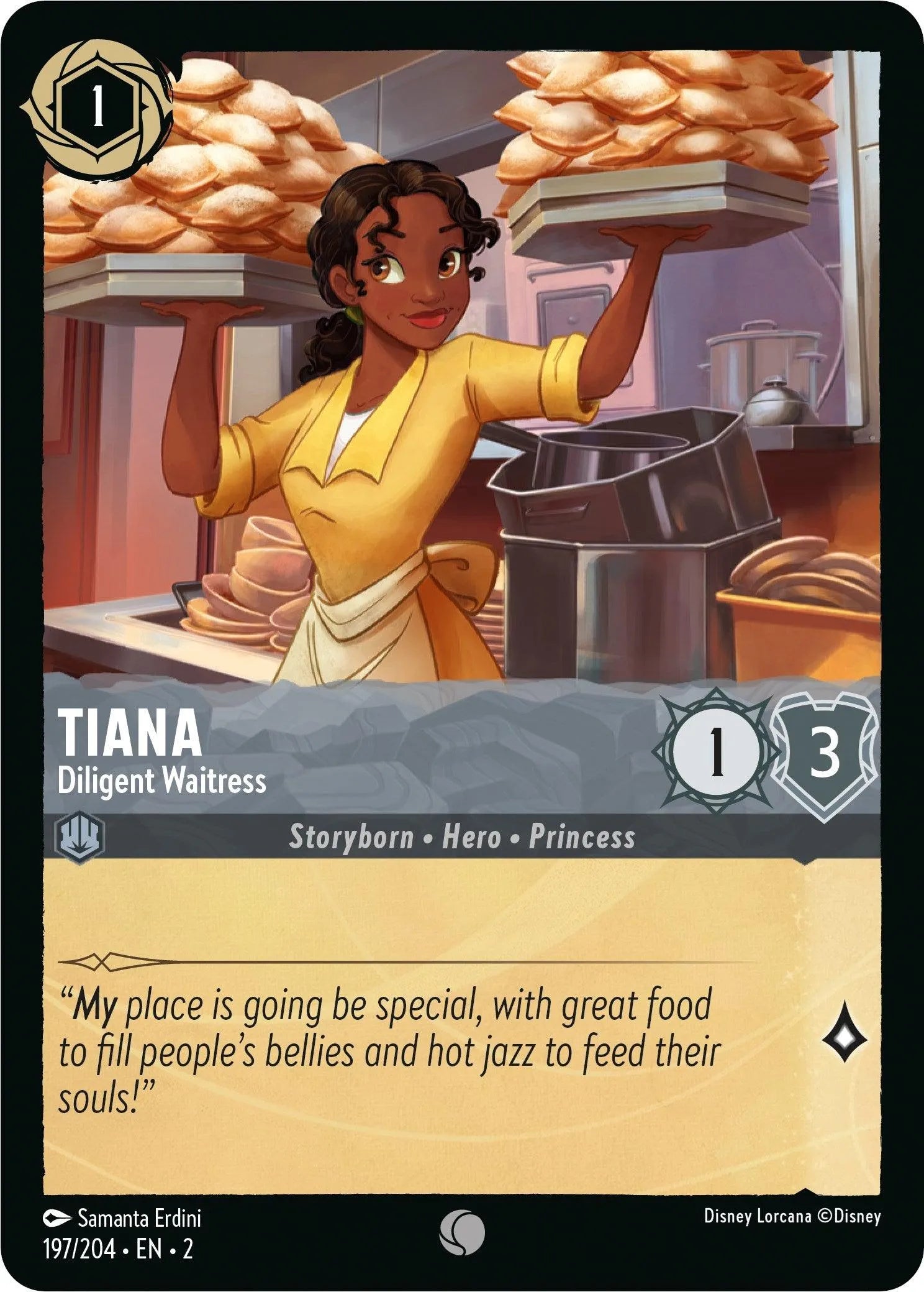 Tiana - Diligent Waitress (197/204) [Rise of the Floodborn] - Emmett's ToyStop