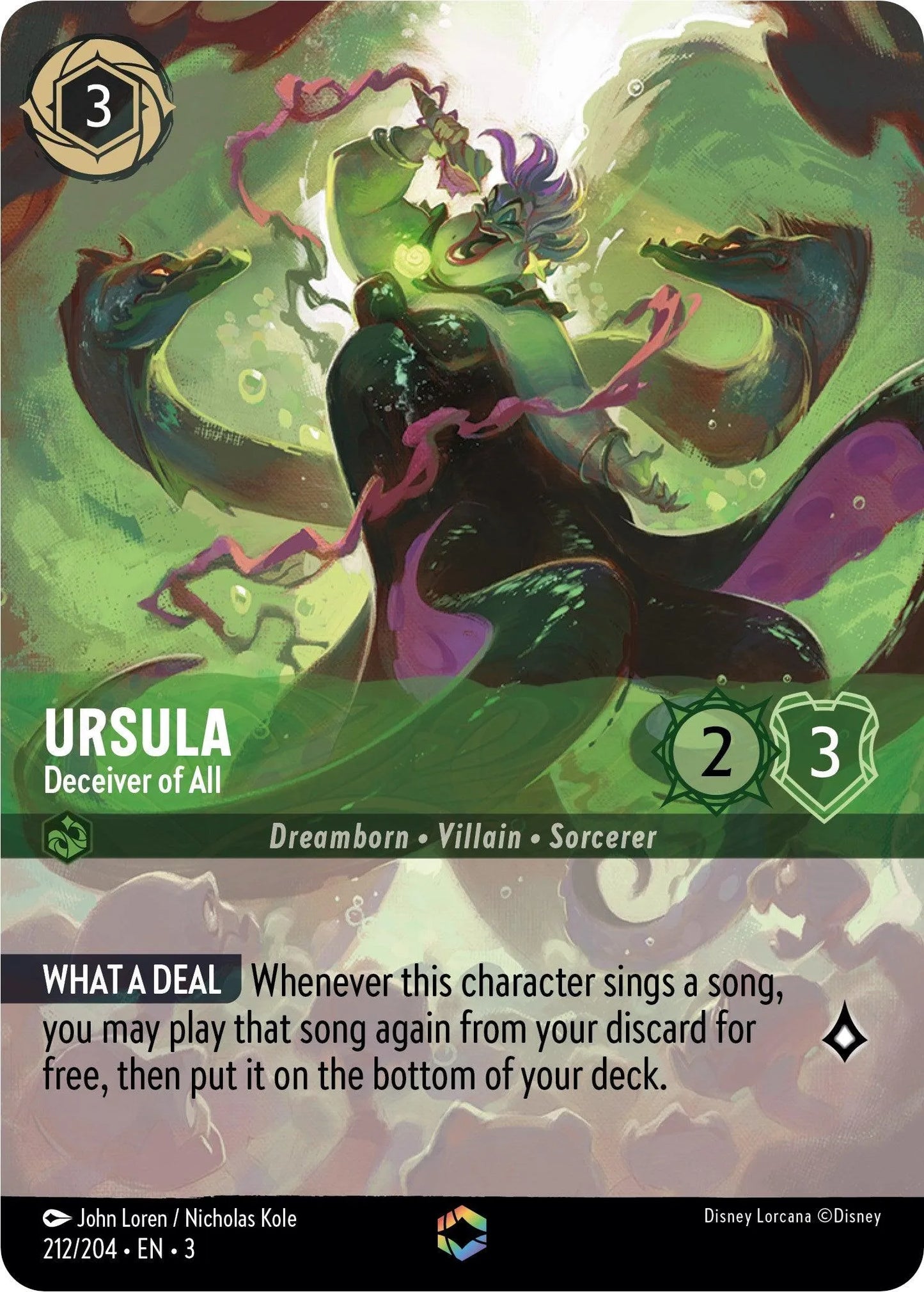 Ursula - Deceiver of All (Alternate Art) (212/204) [Into the Inklands] - Emmett's ToyStop