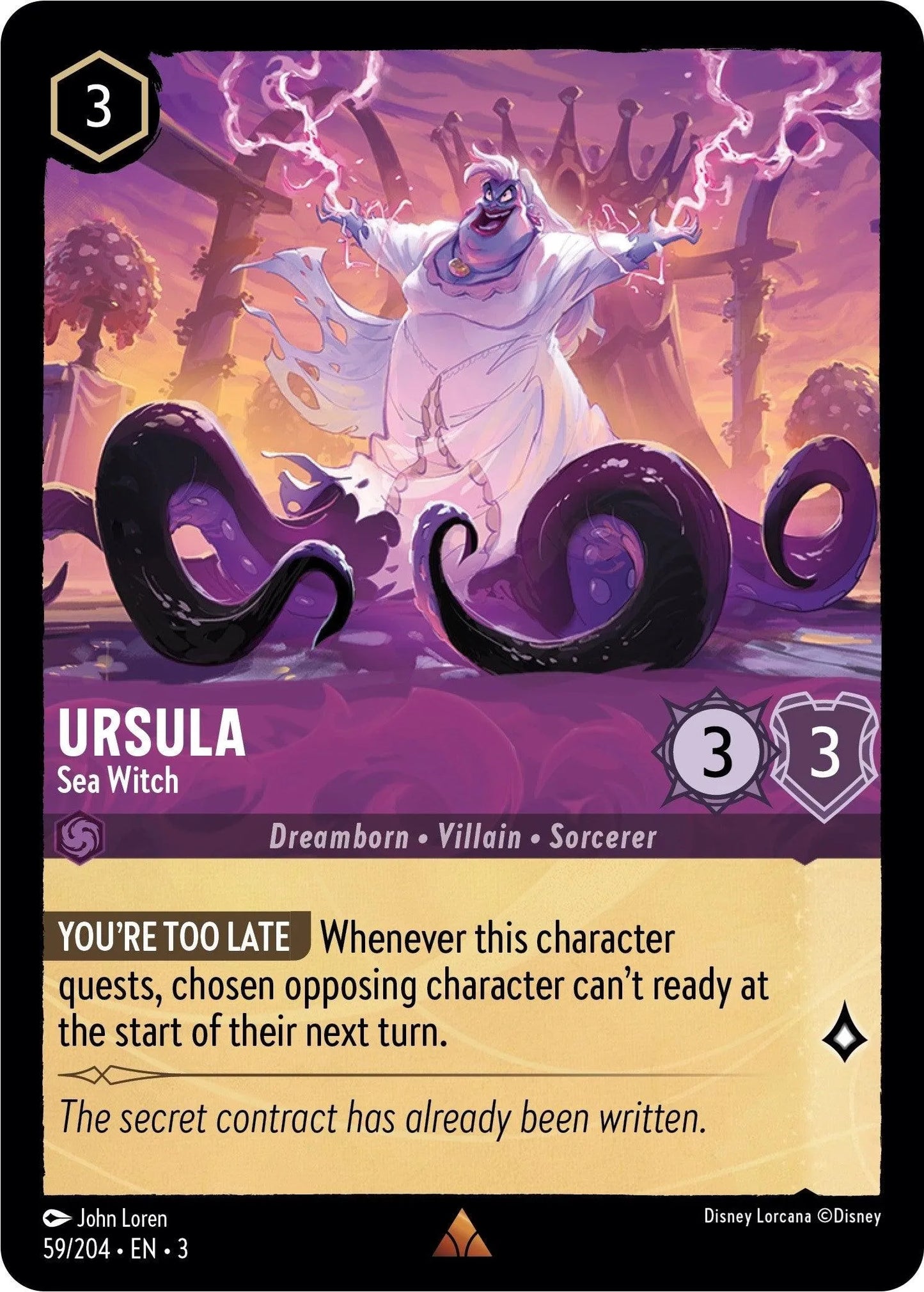 Ursula - Sea Witch (59/204) [Into the Inklands] - Emmett's ToyStop