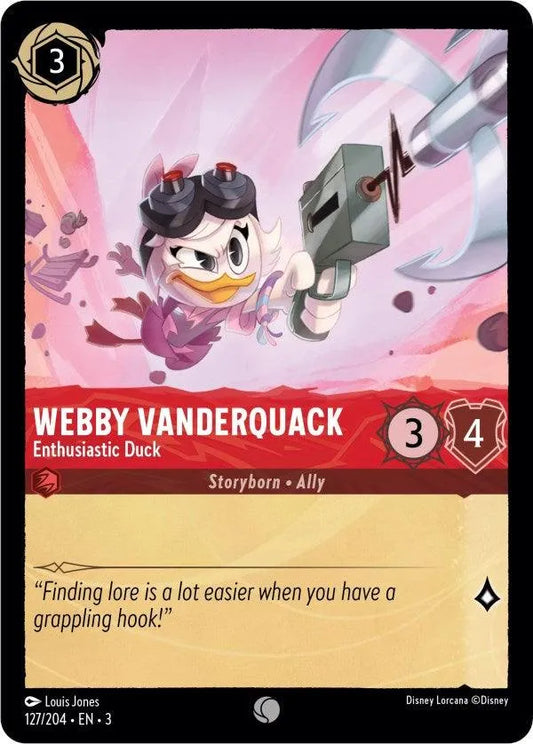 Webby Vanderquack - Enthusiastic Duck (127/204) [Into the Inklands] - Emmett's ToyStop